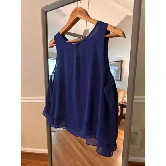 Bisou Bisou Blue Top NWT Size Large - Picture 3 of 5